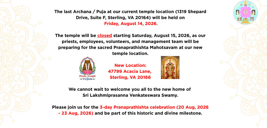Temple closing
