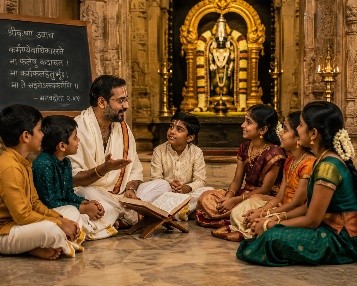 Temple community gathering